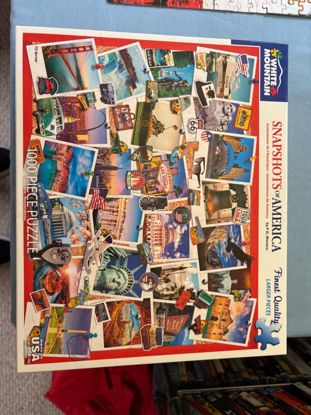 White Mountain Snapshots of America Jigsaw Puzzle - Red, Blue, White 1000 pieces
